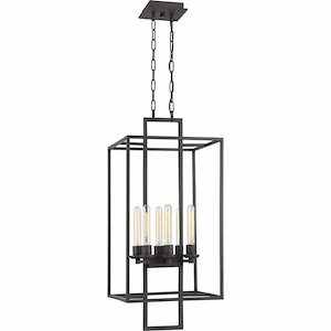 Cubic - Six Light Foyer - 15.5 inches wide by 35 inches high