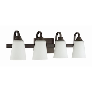 Grace 4 Light Transitional/Modern &amp; Contemporary Bath Vanity - 27.5 inches wide by 8 inches high