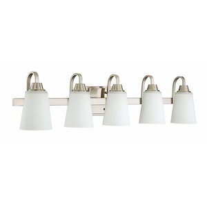 Grace 5 Light Bath Vanity - 37 inches wide by 8 inches high