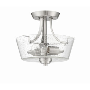 Grace - Two Light Convertible Semi-Flush Mount in Transitional Style - 13 inches wide by 12.5 inches high