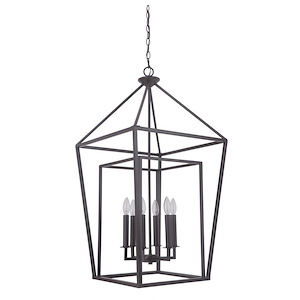 Hudson - Six Light Foyer - 19 inches wide by 36.25 inches high