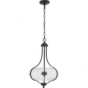 Serene - Two Light Pendant in Transitional Style - 15 inches wide by 24 inches high