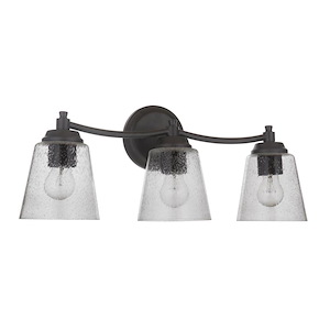 Tyler 3 Light Transitional/Modern &amp; Contemporary Bath Vanity in Transitional Style - 22.5 inches wide by 9.25 inches high