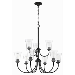 Gwyneth - Nine Light 2-Tier Chandelier in Traditional Style - 32 inches wide by 32 inches high - 1215484