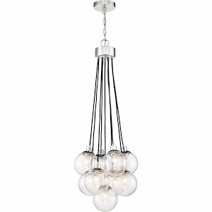 Que - Nine Light Pendant in Transitional Style - 16.25 inches wide by 39.75 inches high - 990897