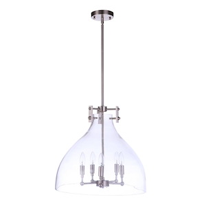 Chardonnay - 5 Light Pendant In Transitional Style-17.75 Inches Tall and 19.63 Inche Wide