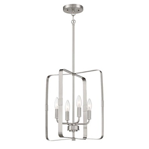 Stowe - 4 Light Foyer In Transitional Style-16.88 Inches Tall and 15 Inche Wide