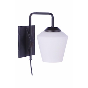 Rive - 1 Light Plug-In Wall Sconce-22 Inches Tall and 6.5 Inches Wide
