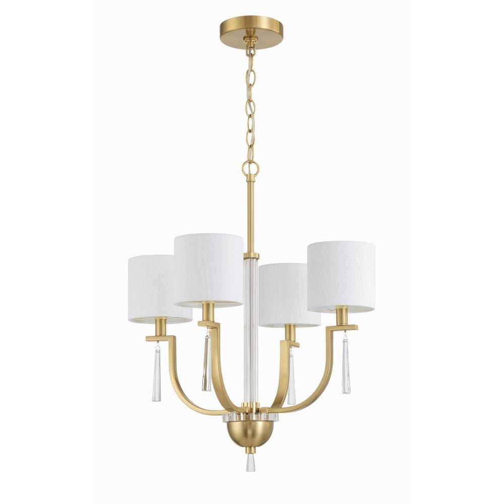 Craftmade Lighting - 58224-SB - Fortuna - 4 Light Chandelier In Traditional  Style-24.5 Inches Tall and 20 Inches Wide