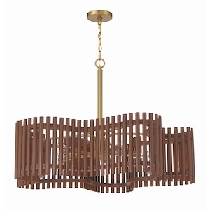 Freeform - 5 Light Chandelier In Contemporary Style-24.63 Inches Tall and 35.5 Inches Wide - 1324896
