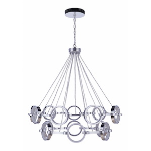 Context - 75W LED Chandelier In Contemporary Style-37.5 Inches Tall and 36 Inches Wide - 1324937