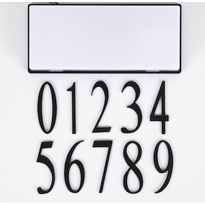 Surface Mount Address Plaque Number - 3-3.94 Inches Tall and 1.61 Inches Wide