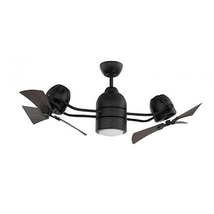 Bellows Duo - Ceiling Fan with Light Kit in Contemporary-Outdoor Style - 50 inches wide by 18.11 inches high