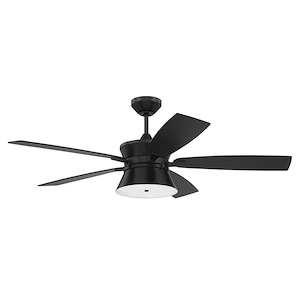 Dominick - 5 Blade Ceiling Fan with Light Kit In Contemporary Style-17.17 Inches Tall and 52 Inches Wide