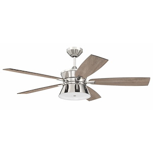 Dominick - 5 Blade Ceiling Fan with Light Kit In Contemporary Style-17.17 Inches Tall and 52 Inches Wide