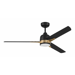 Fuller - 3 Blade Ceiling Fan with Light Kit-14.96 Inches Tall and 52 Inches Wide
