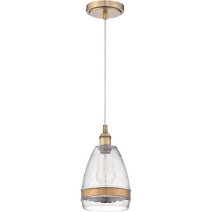 One Light Mini Pendant - 6.88 inches wide by 15 inches high