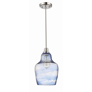 One Light Mini Pendant with Cord - 8.5 inches wide by 133.75 inches high