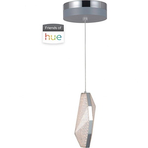 Hue - 10W 1 LED LED Mini Pendant - 7.6 inches wide by 9 inches high