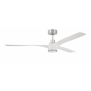 Phoebe - 3 Blade Ceiling Fan with Light Kit In Contemporary Style-13.82 Inches Tall and 60 Inches Wide