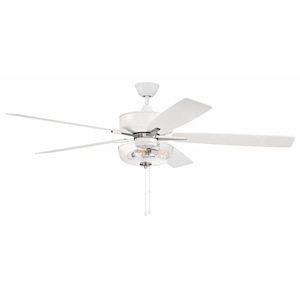 Super Pro - 5 Blade Ceiling Fan with Light Kit-17.5 Inches Tall and 60 Inches Wide - 1274945