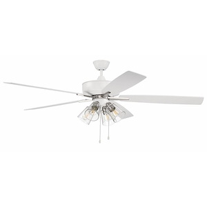 Super Pro - 5 Blade Ceiling Fan with Light Kit-18.7 Inches Tall and 60 Inches Wide - 1274946