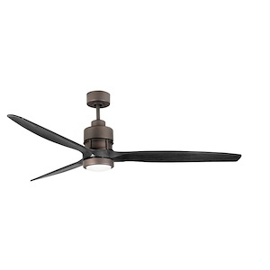 Sonnet - Ceiling Fan with Blades and Light Kit - 60 inches wide by 16.77 inches high - 1215953