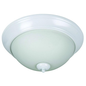 Pro Builder - Three Light Flush Mount - 15 inches wide by 6.5 inches high - 602841