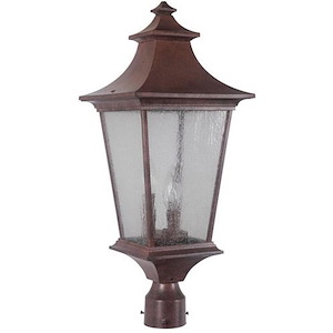 Argent II - Three Light Outdoor Post Lantern in Transitional Style - 10 inches wide by 24.56 inches high - 1216059