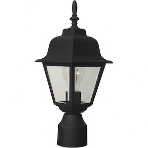 One Outdoor Small Post Light in Traditional Style - 6 inches wide by 16 inches high