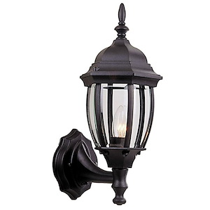 One Light Outdoor Wall Lantern in Traditional Style - 9.5 inches wide by 16 inches high