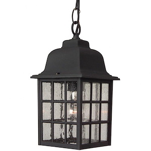 1 Light Outdoor Pendant In Traditional Style-11 Inches Tall and 6 Inches Wide