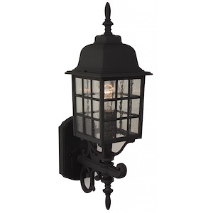 Grid Cage - One Outdoor Medium Wall Mount Light in Traditional Style - 6 inches wide by 20 inches high