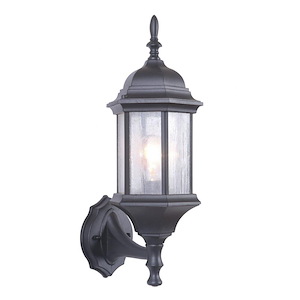 Hex Style Cast - One Light Outdoor Medium Wall Mount in Traditional Style - 6.5 inches wide by 17.75 inches high