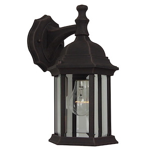 Hex - One Light Outdoor Wall Sconce in Traditional Style - 6.5 inches wide by 12.13 inches high