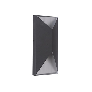 Peak - 10W 2 LED Small Outdoor Pocket Wall Lantern in Modern Style - 5 inches wide by 10 inches high