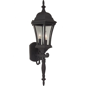 Three Light Outdoor Wall Sconce in Traditional Style - 11.5 inches wide by 24.75 inches high