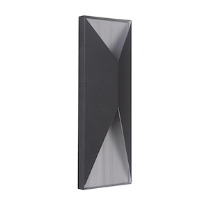 Peak - 14W 2 LED Medium Outdoor Pocket Wall Lantern in Modern Style - 5 inches wide by 14 inches high