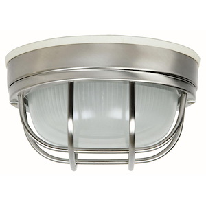 Economy - 1 Light Small Round Outdoor Flush Mount In Coastal Style-4.75 Inches Tall and 7.87 Inches Wide - 179465