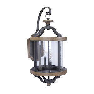 Ashwood - 3 Light Large Outdoor Wall Sconce In Traditional Style-28.7 Inches Tall and 13.16 Inches Wide