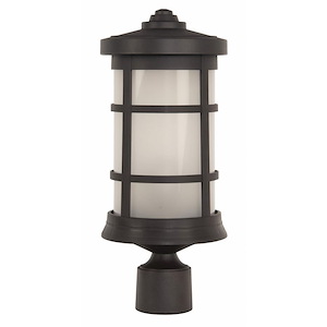 Composite Lanterns - One Light Outdoor Post Lantern in Transitional Style - 7 inches wide by 17 inches high