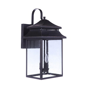 Crossbend - 3 Light Outdoor Wall Lantern In Traditional Style-23.63 Inches Tall and 12 Inche Wide - 1116903