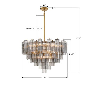 Crystorama Lighting - ADD-316-AG-AM - Addis - 16 Light