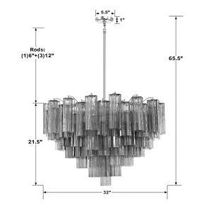 Crystorama Lighting - ADD-316-CH-SM - Addis - 16 Light