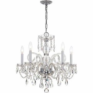 Crystal Crystal 5 Light Chandelier in Classic Style - 22 Inches Wide by 21 Inches High