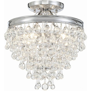 Calypso - 3 Light Semi-Flush Mount in Traditional and Contemporary Style - 13 Inches Wide by 14 Inches High