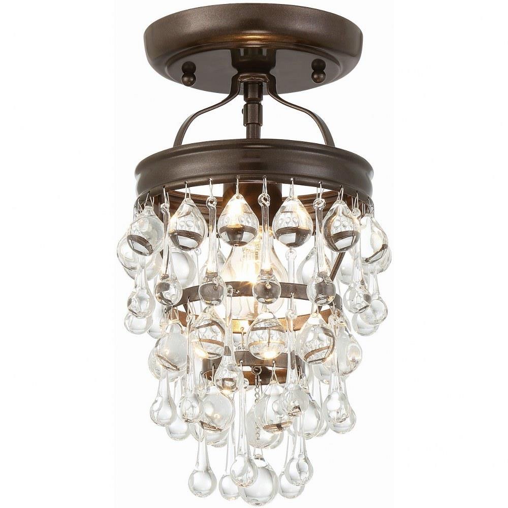 Calypso - 1 Light Semi-Flush Mount in Traditional and Contemporary Style - 7.25 Inches Wide by 13 Inches High