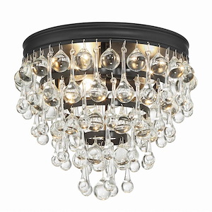 Calypso Transitional 3 Light Ceiling Mount in Minimalist Style - 10.5 Inches Wide by 9.5 Inches High