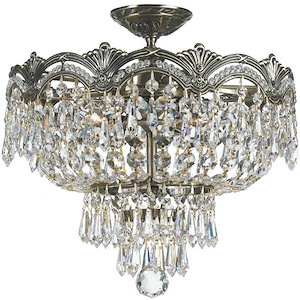 Majestic - Three Light Semi-Flush Mount in Traditional and Contemporary Style - 14 Inches Wide by 15 Inches High