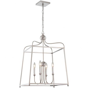 Sylvan - Four Light Chandelier - No Shades In Classic Style - 21.5 Inches Wide By 29.75 Inches High